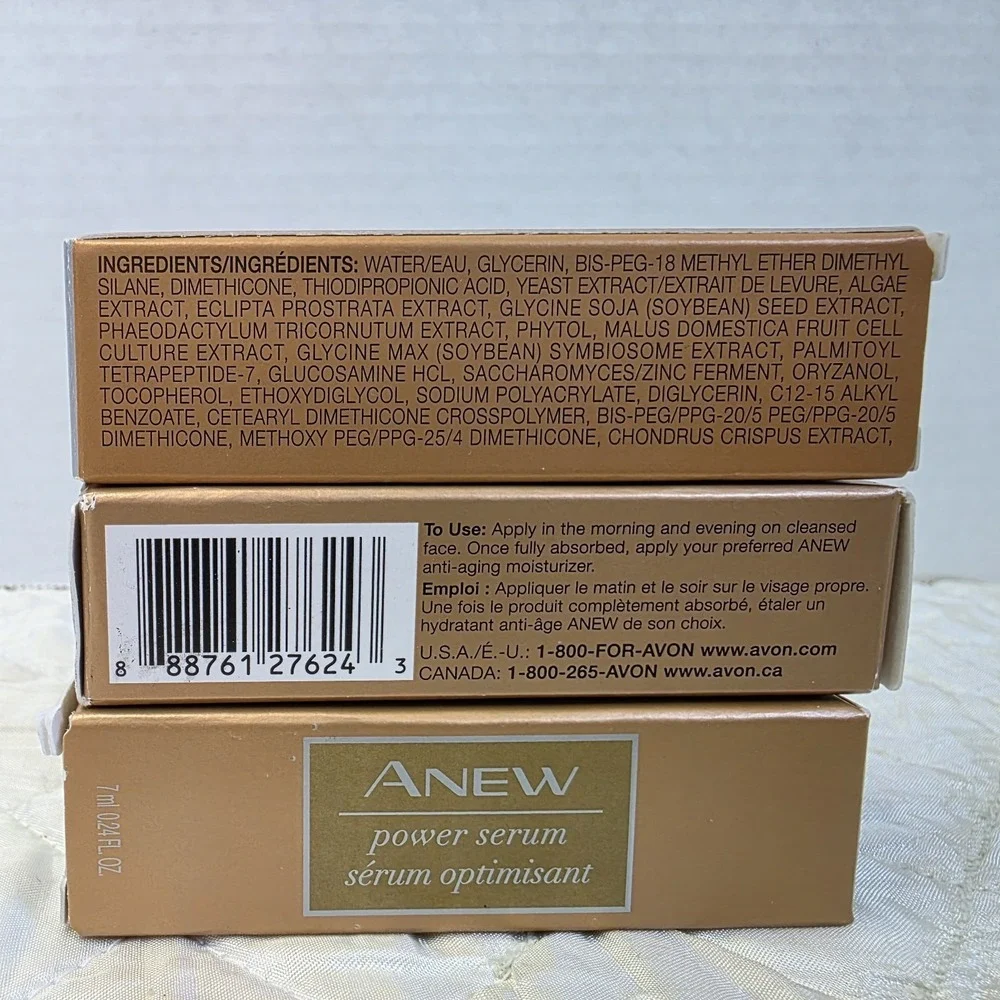 3 Avon Anew Power Serum Anti-Aging Products  .24 oz  Size New